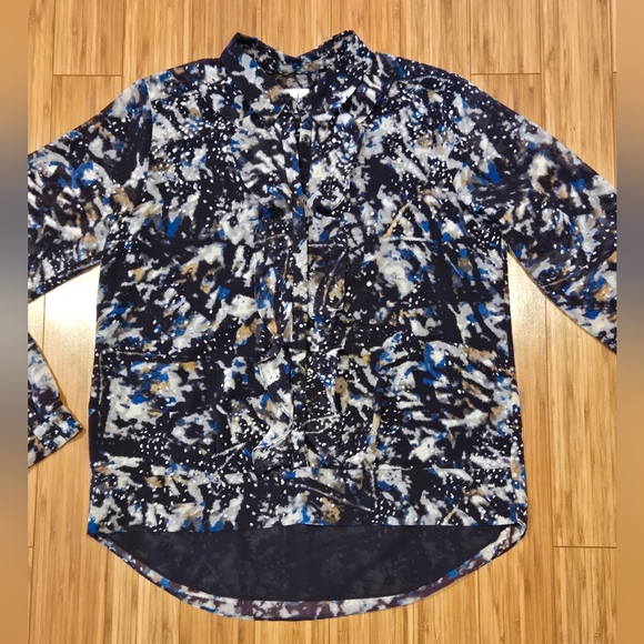 NWOT Cabi Blue Patterned Jacket - Picture 2 of 11